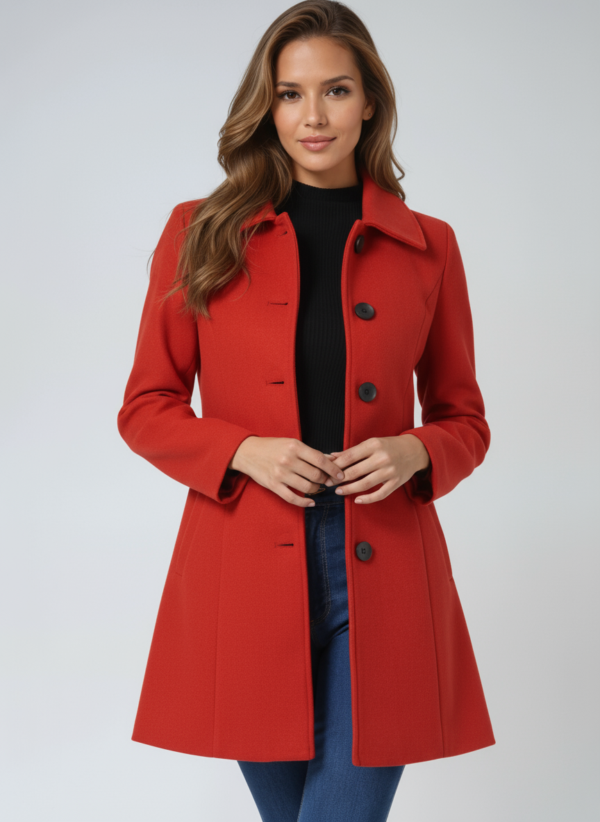 Josephine Women's Single Breasted Winter Trench Coat