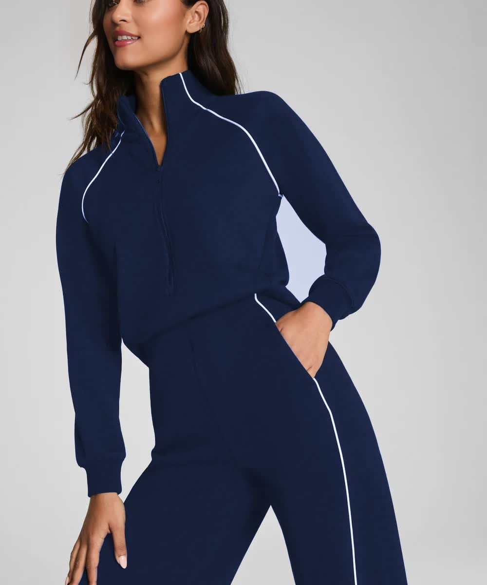 AirEssentials Pique Half Zip Jumpsuit